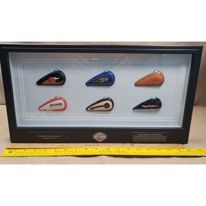 2014 Harley Davidson Mini Gas Tank Set In Shadow Box For Wall Hanging